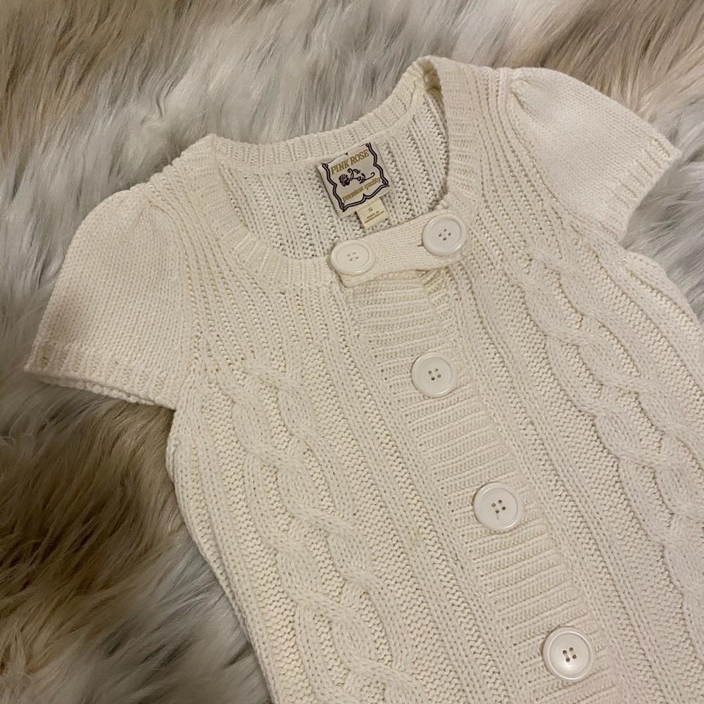 Knit Pink Rose Top